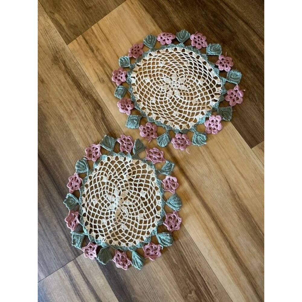 Handmade Crocheted Doilies set of 2